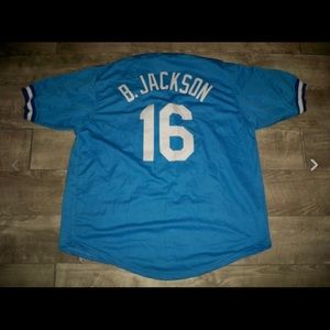 Vintage Bo Jackson Kansas City Royals Baseball Stitched Jersey Uniform Sz XLarge